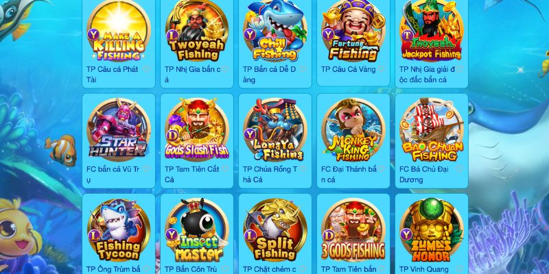 Top game bắn cá đình đám hiện nay